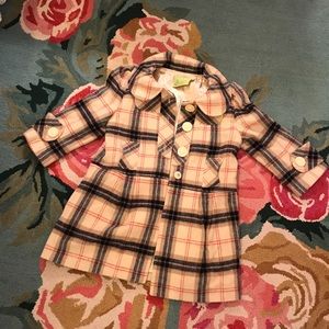 Plaid Burberry Style Coat